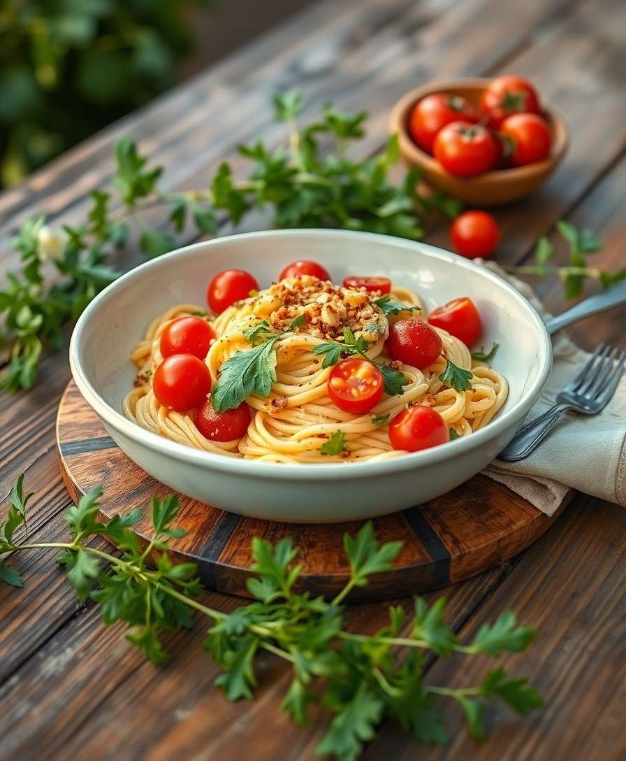 Spicy BLT Pasta Primavera